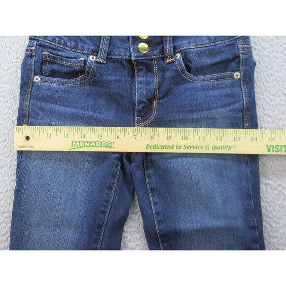 American Eagle Jeans Women's 0 Artist Crop Dark Wash Stretch Blue Pants Denim - Picture 4 of 11